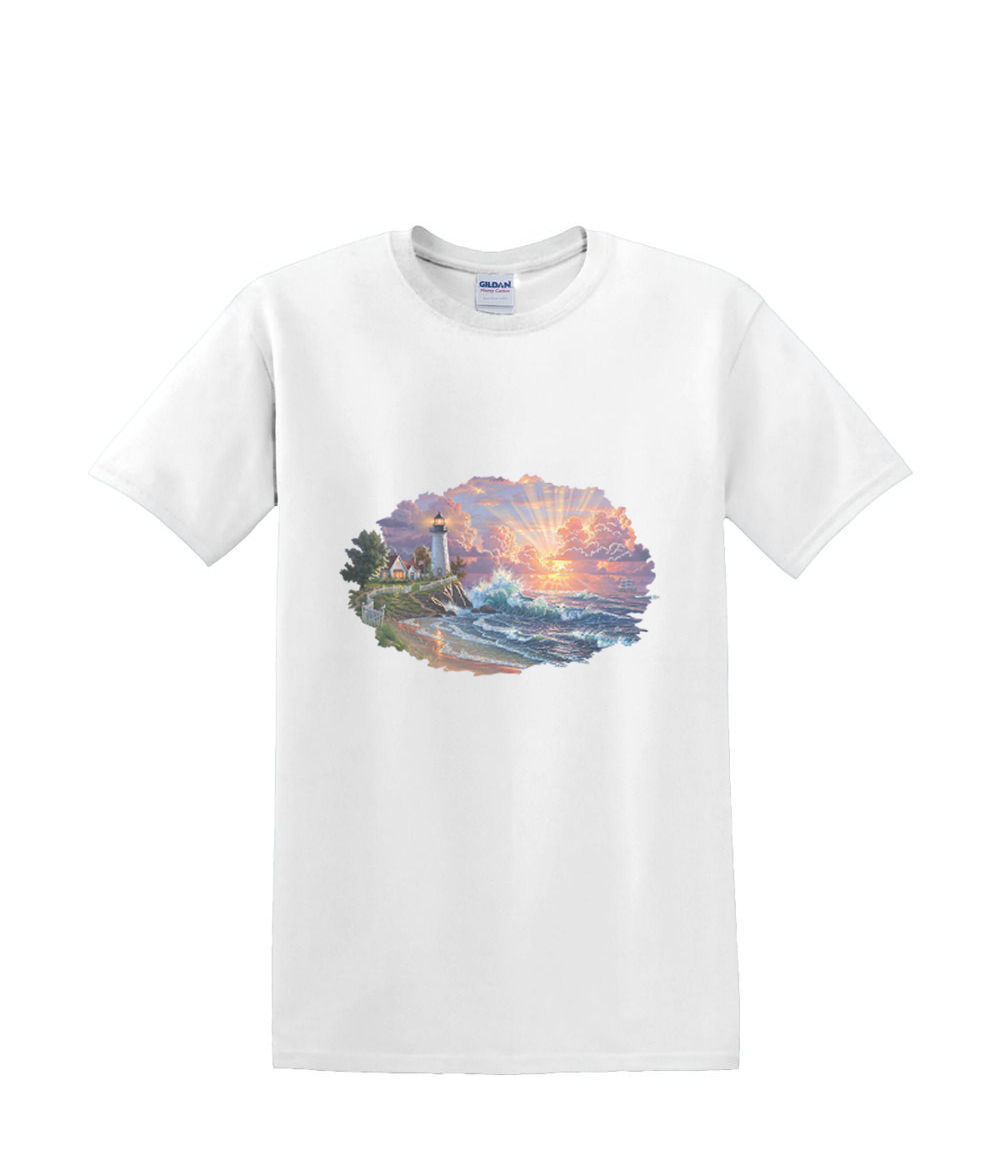 T-shirt small to 3xL LIGHT of HOPE LIGHTHOUSE sealife resort waves nautical fun - Picture 9 of 36