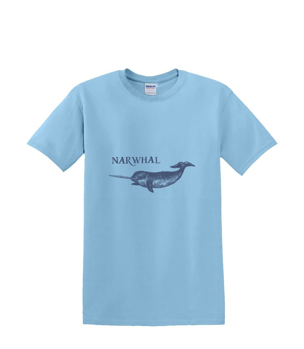 T-shirt small to 3xL - NORWHAL UNICORN sealife nautical fun- adult - Picture 18 of 36