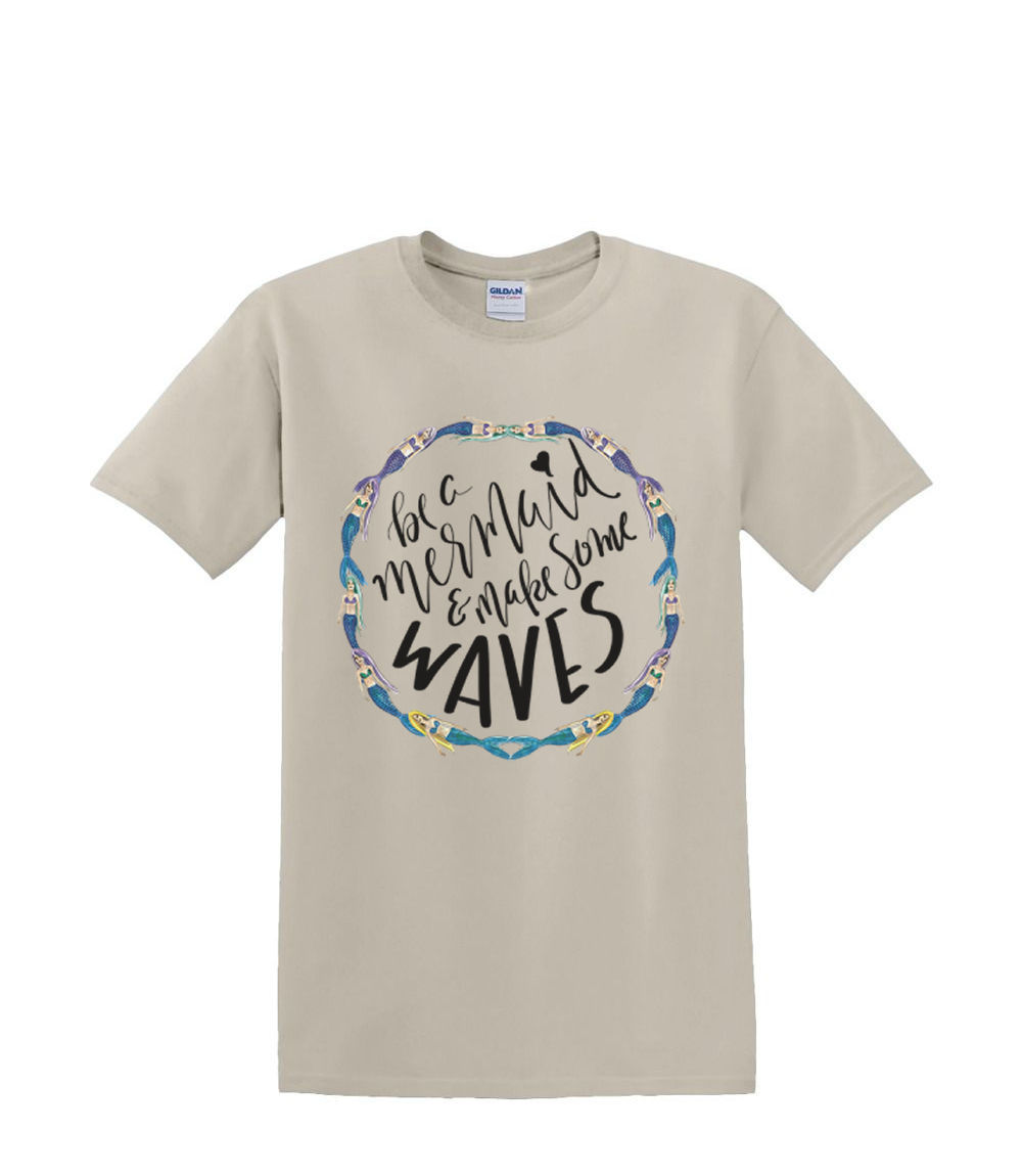 T-Shirt klein bis 3xL be a MERMAID MAKE WAVES Sealife Strand Maritim Fun Erwachsene - Bild 21 von 36
