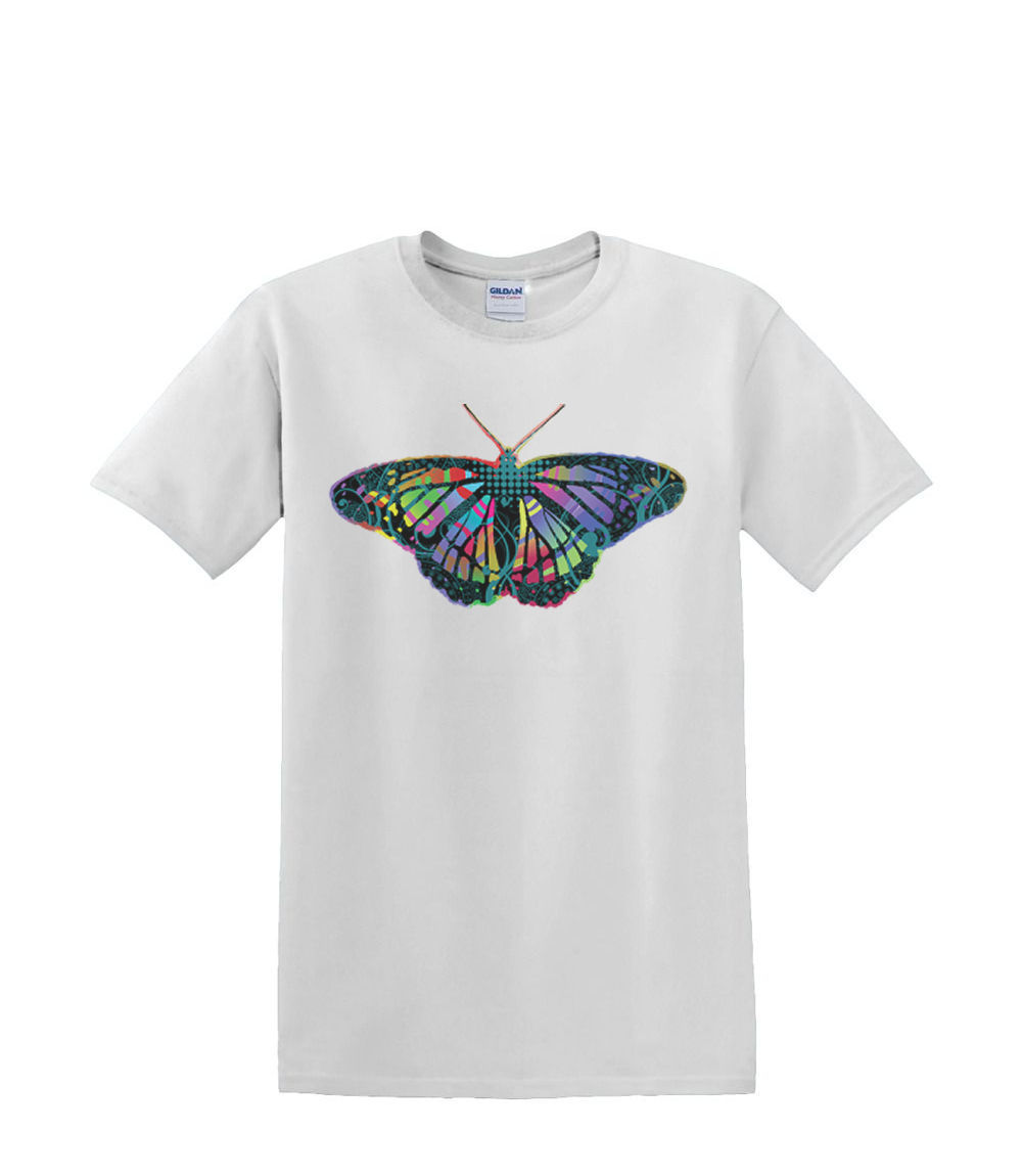 Camiseta S a 2XL 3XL - COLORIDA MARIPOSA neón divertido adulto - Imagen 45 de 72
