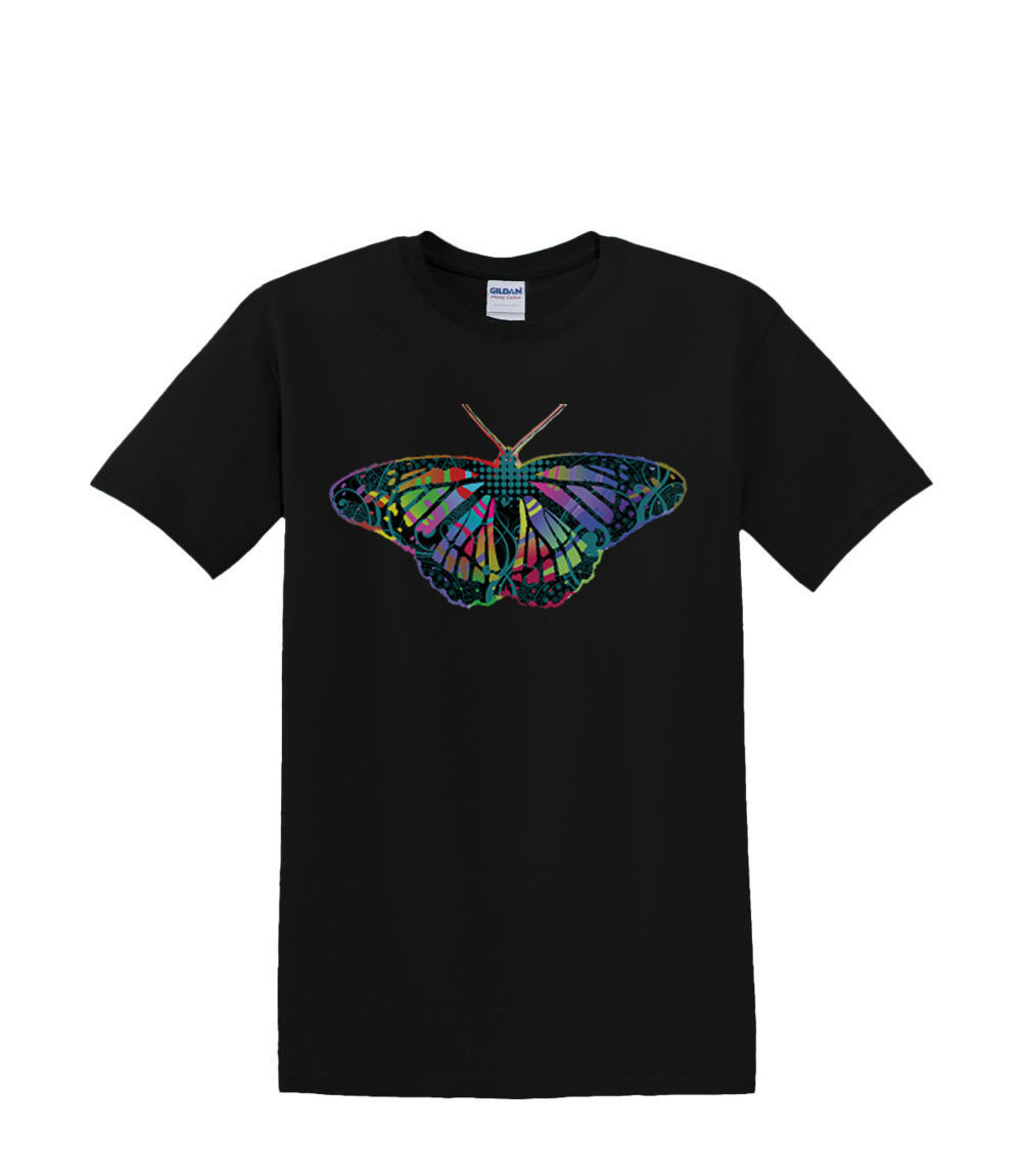 Camiseta S a 2XL 3XL - COLORIDA MARIPOSA neón divertido adulto - Imagen 14 de 72