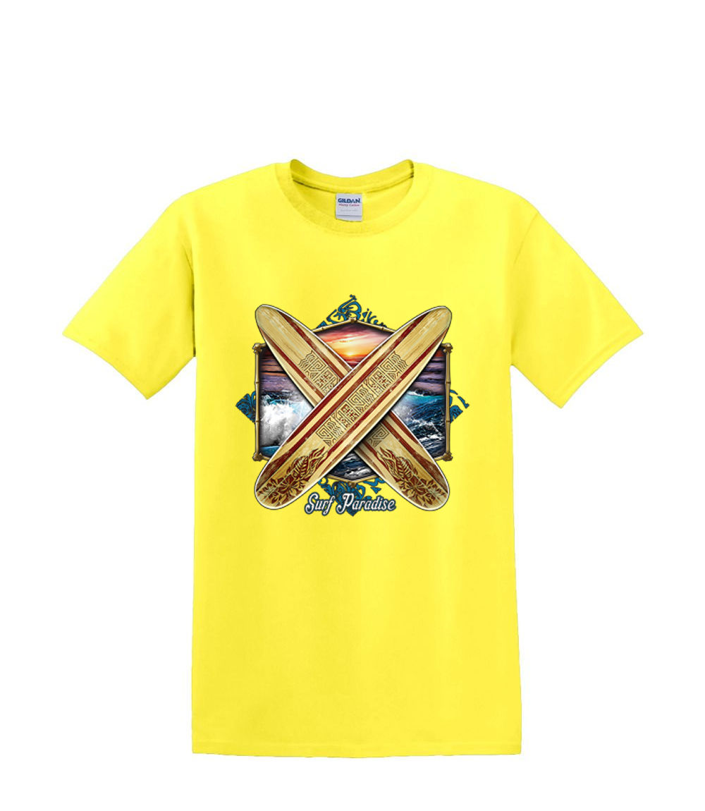 T-Shirt S to 2XL 3XL - SURF PARADISE beach boards resort waves fun adult - Picture 50 of 72