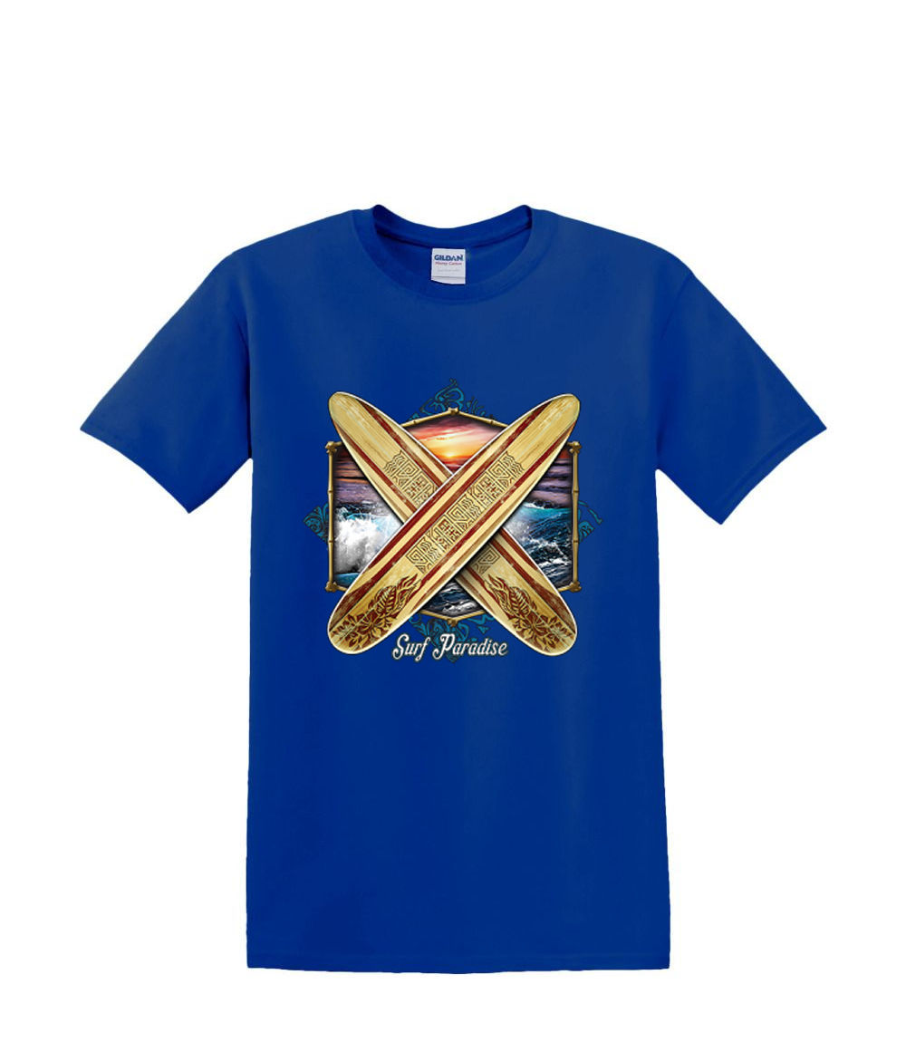 T-Shirt S to 2XL 3XL - SURF PARADISE beach boards resort waves fun adult - Picture 34 of 72