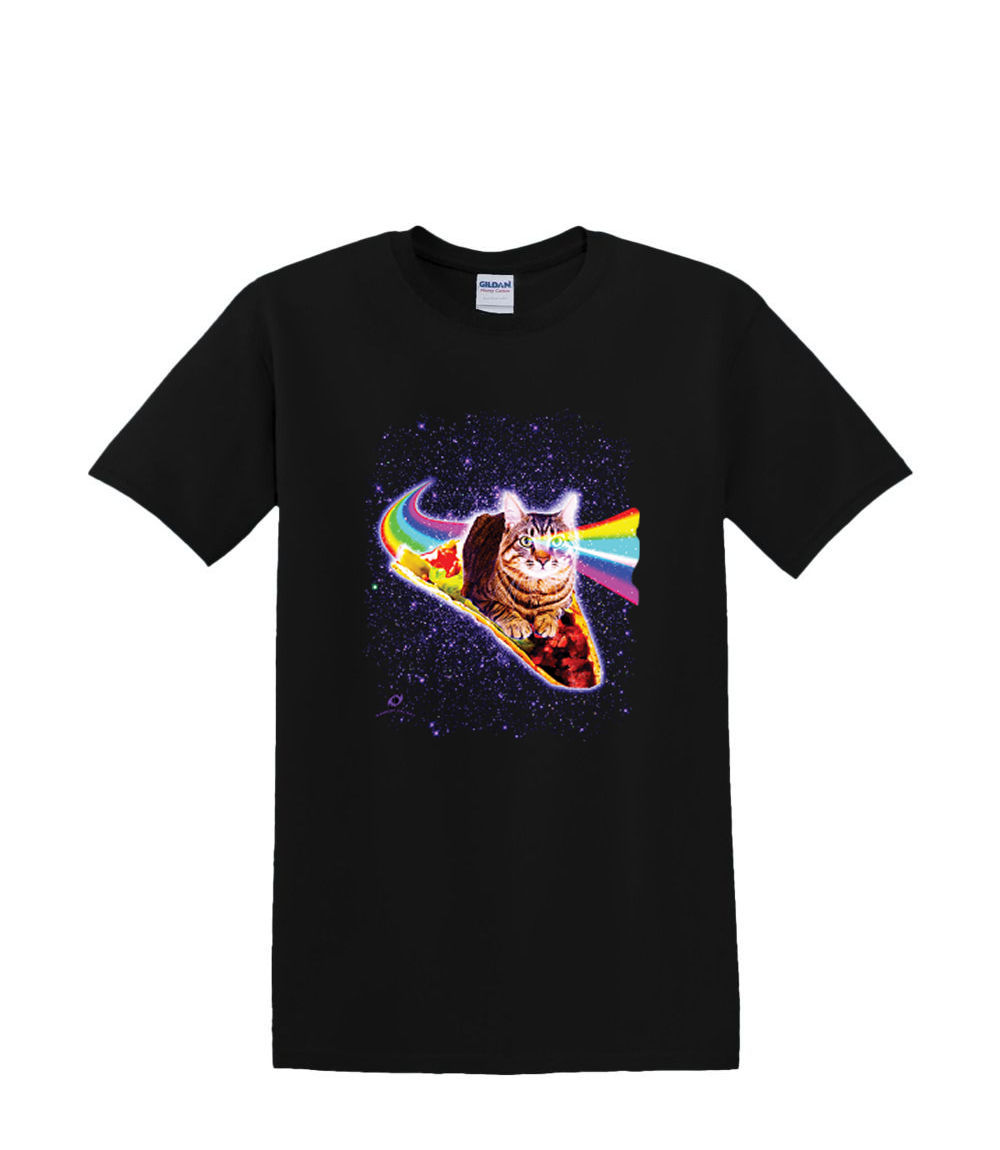 Camiseta S a 2XL 3XL - TACO CAT SPACE atigrado arco iris diversión adulto - Imagen 17 de 72