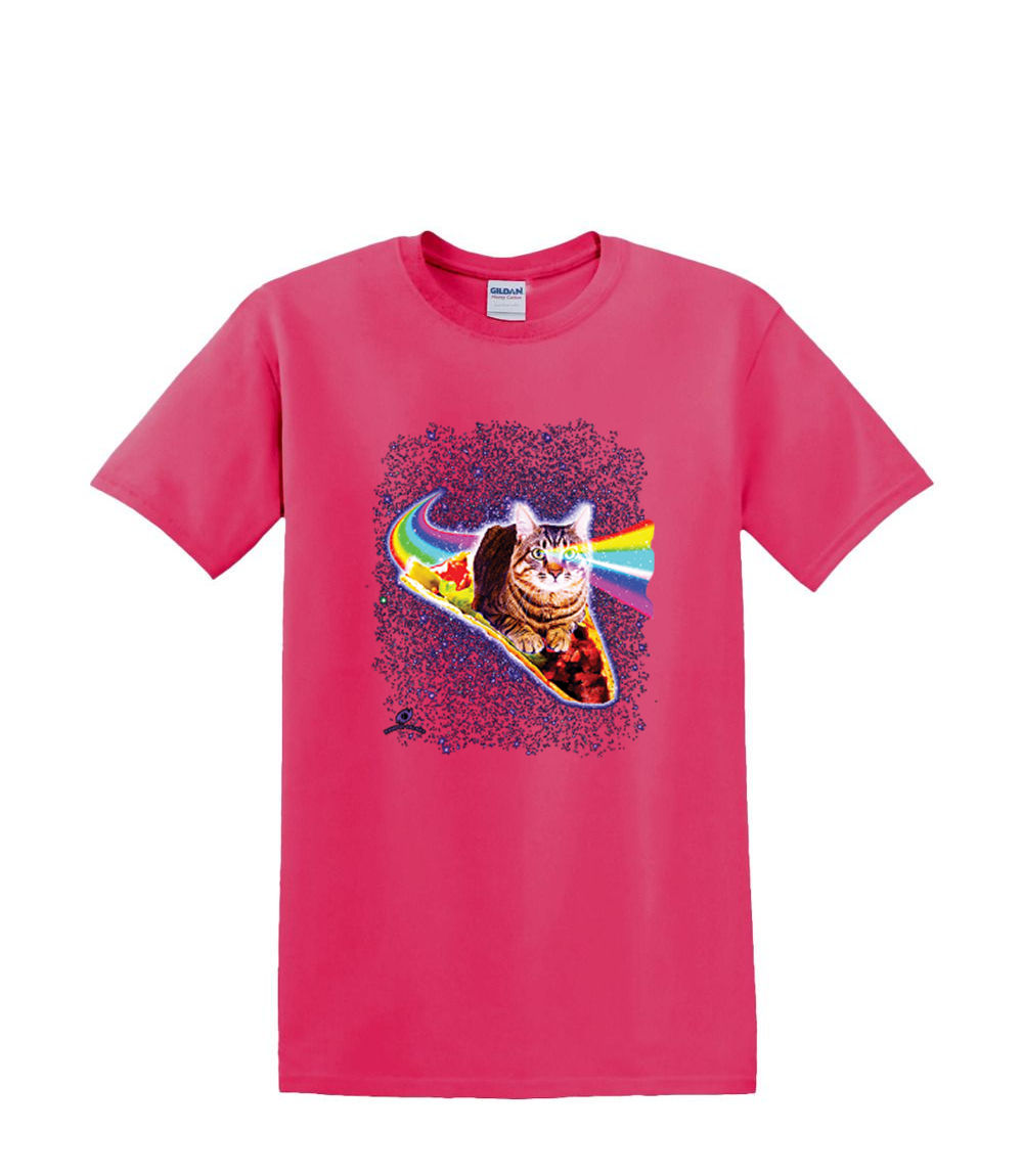 Camiseta S a 2XL 3XL - TACO CAT SPACE atigrado arco iris diversión adulto - Imagen 65 de 72