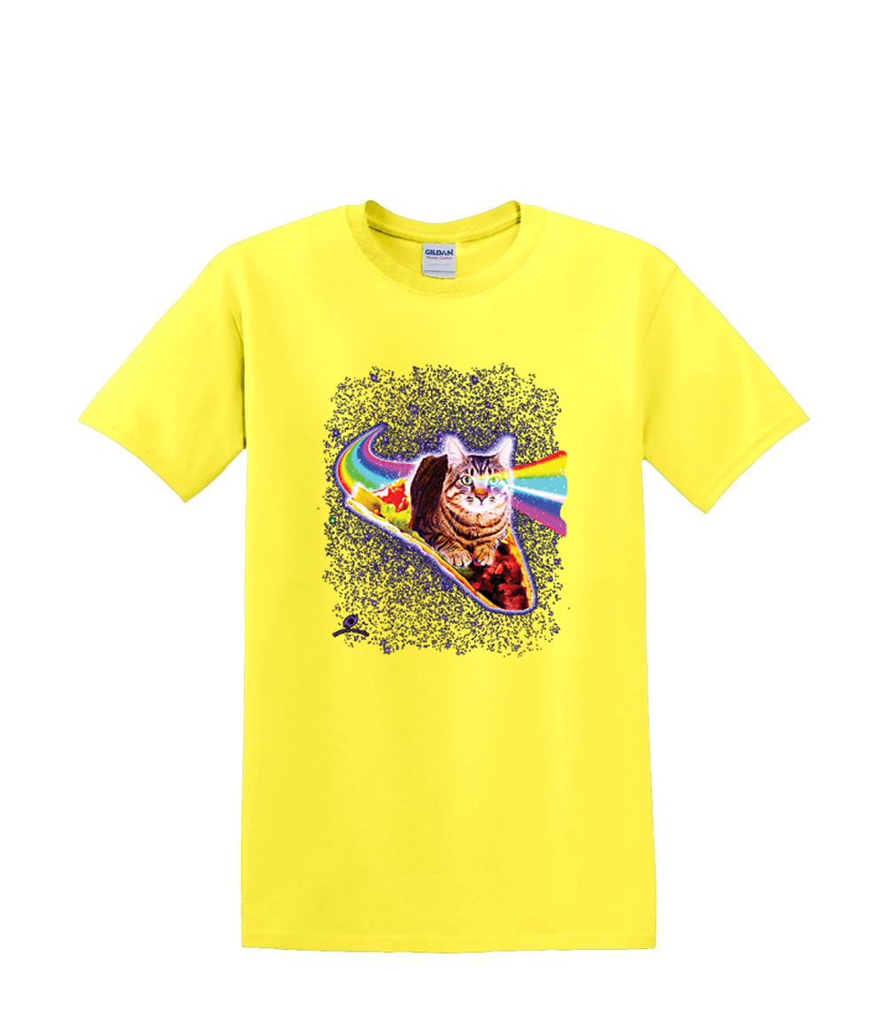 Camiseta S a 2XL 3XL - TACO CAT SPACE atigrado arco iris diversión adulto - Imagen 53 de 72