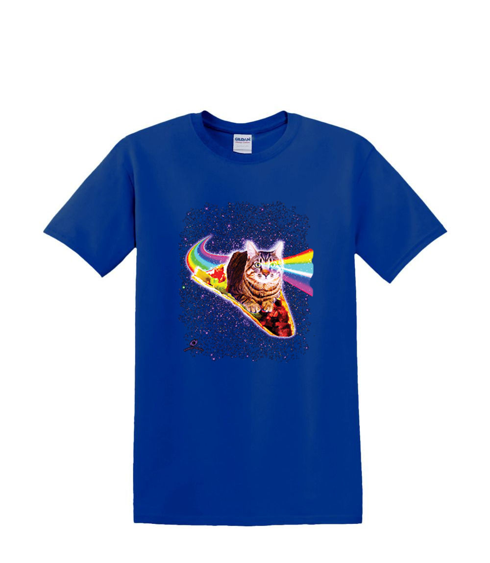 Camiseta S a 2XL 3XL - TACO CAT SPACE atigrado arco iris diversión adulto - Imagen 36 de 72
