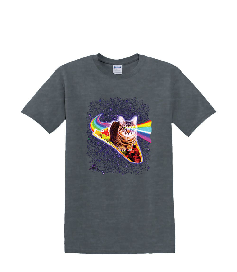 Camiseta S a 2XL 3XL - TACO CAT SPACE atigrado arco iris diversión adulto - Imagen 57 de 72