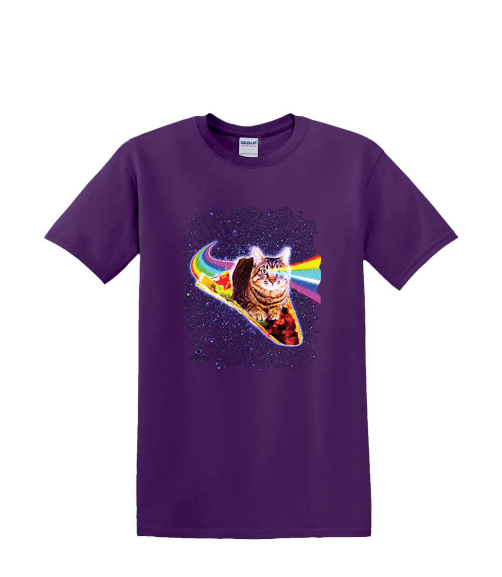 Camiseta S a 2XL 3XL - TACO CAT SPACE atigrado arco iris diversión adulto - Imagen 28 de 72