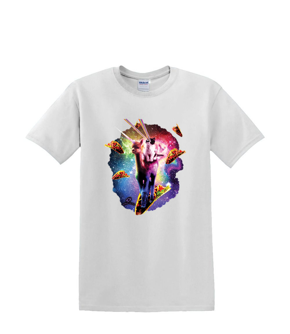 T-Shirt S to 2XL 3XL - COSMIC pizza alpaca unicorn CAT SPACE animal fun adult - Picture 47 of 72