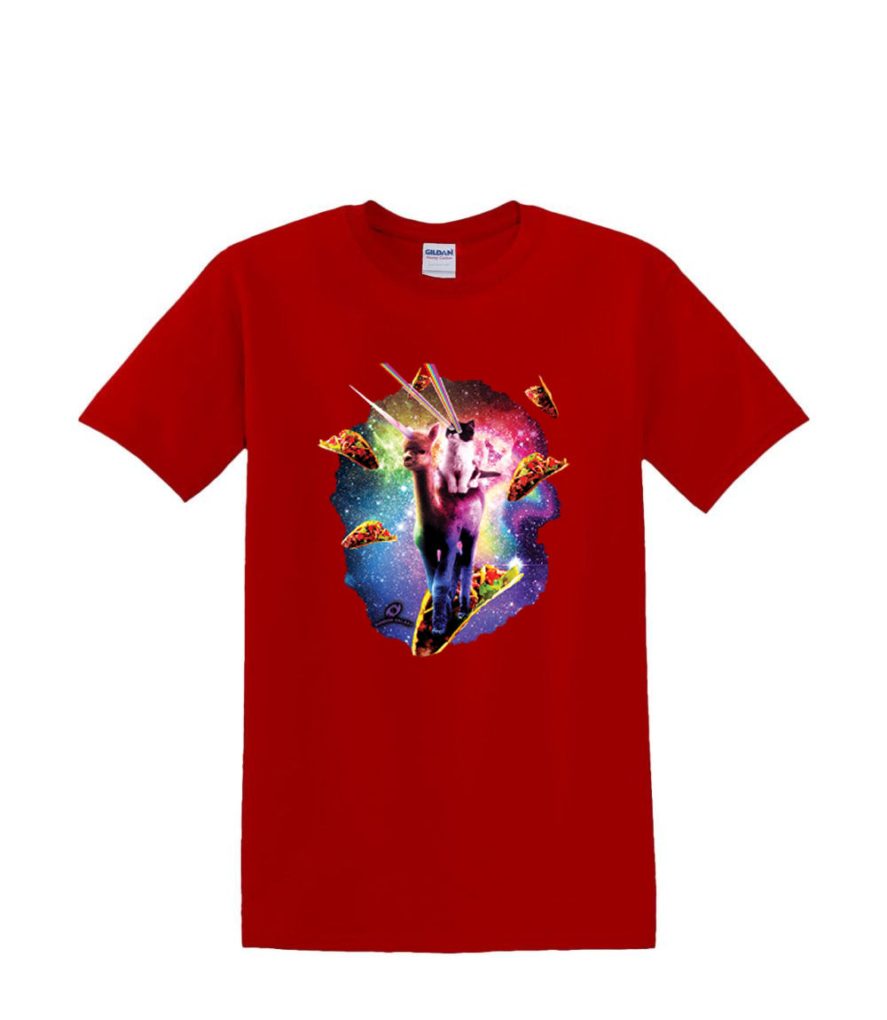 T-Shirt S to 2XL 3XL - COSMIC pizza alpaca unicorn CAT SPACE animal fun adult - Picture 37 of 72