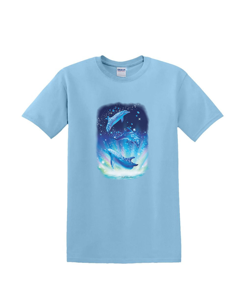 T-shirt small to 3xL - DOLPHIN MAGIC sealife resort beach nautical fun- adult - Picture 17 of 36
