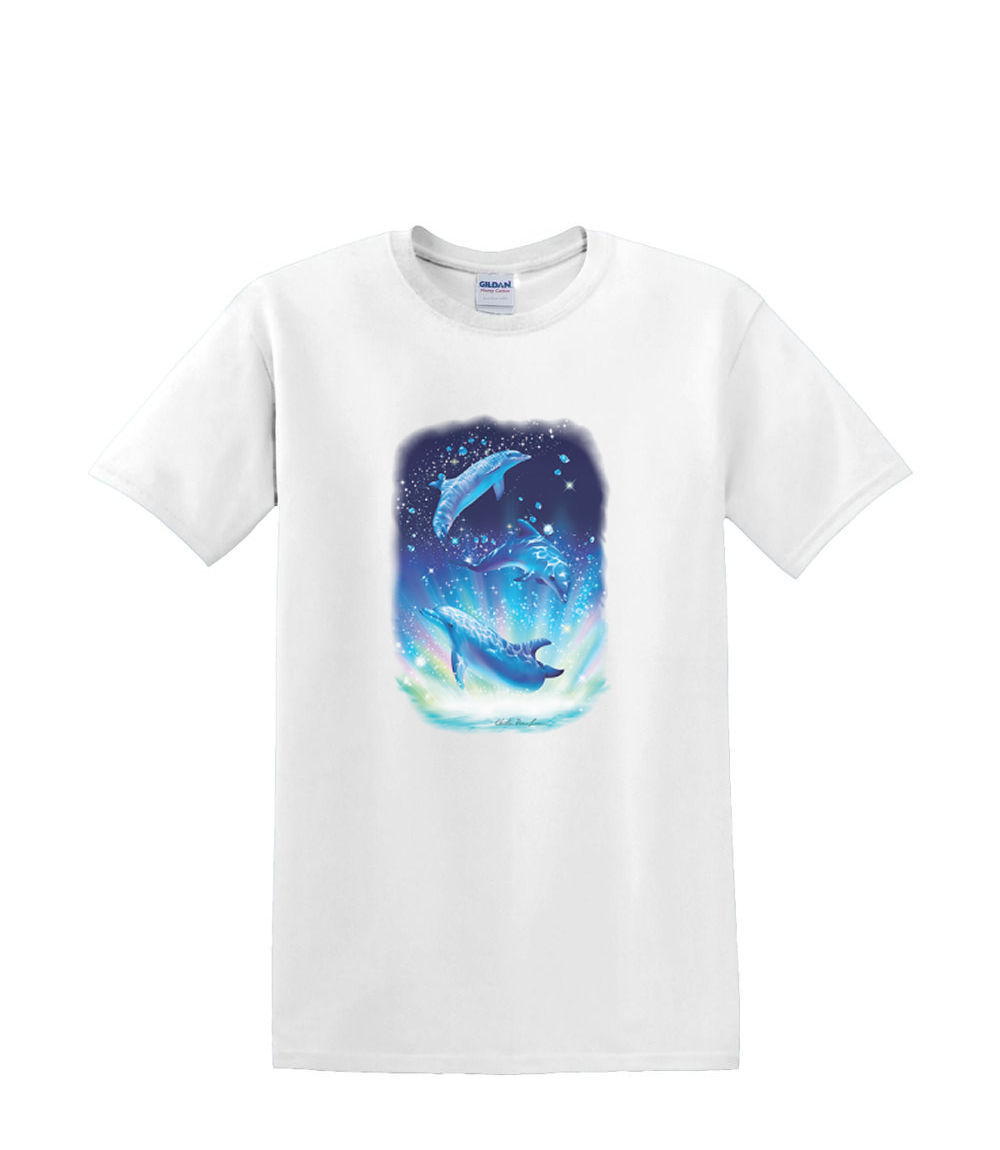 T-shirt small to 3xL - DOLPHIN MAGIC sealife resort beach nautical fun- adult - Picture 12 of 36