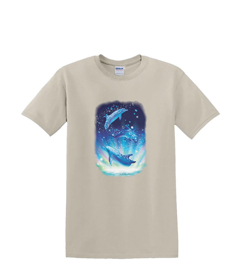 T-shirt small to 3xL - DOLPHIN MAGIC sealife resort beach nautical fun- adult - Picture 20 of 36