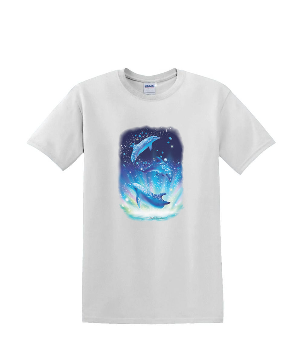 T-shirt small to 3xL - DOLPHIN MAGIC sealife resort beach nautical fun- adult - Picture 28 of 36