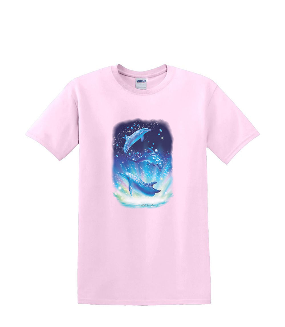 T-shirt small to 3xL - DOLPHIN MAGIC sealife resort beach nautical fun- adult - Picture 34 of 36