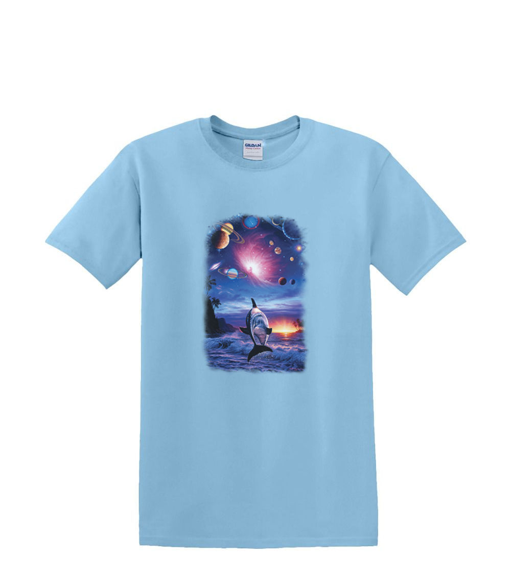 T-shirt small to 3xL - DOLPHIN ETERNITY sealife resort beach nautical fun- adult - Picture 17 of 36