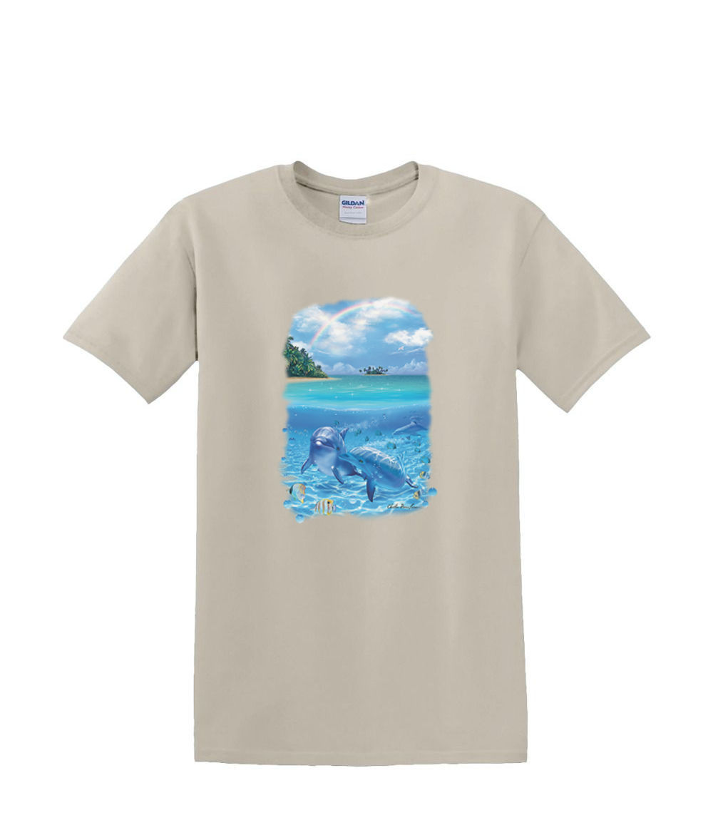 T-shirt small to 3xL - DOLPHIN HEAVENLY days sealife resort beach nautical fun - Picture 23 of 36