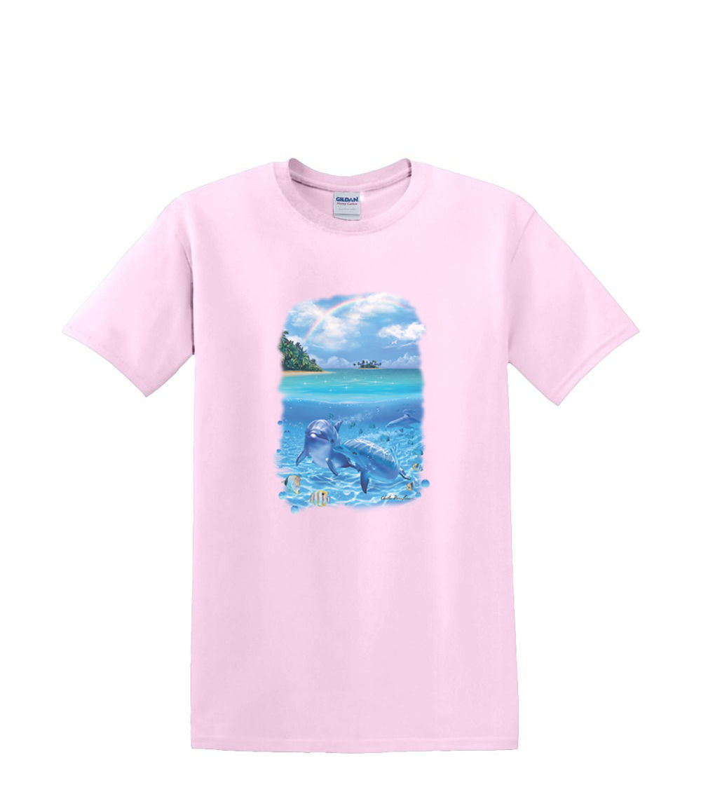 T-shirt small to 3xL - DOLPHIN HEAVENLY days sealife resort beach nautical fun - Picture 36 of 36