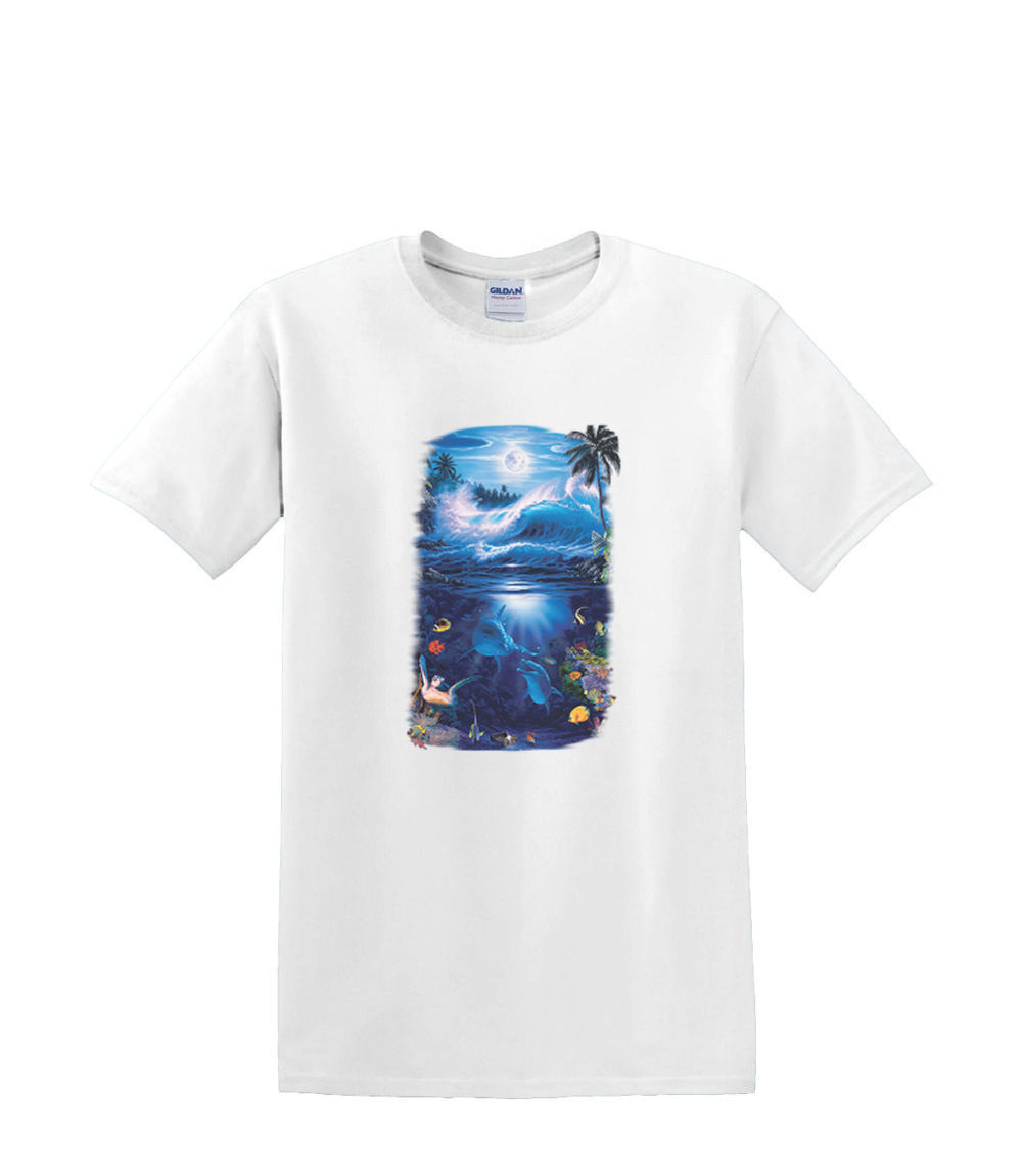 Camiseta pequeña a 3xL - DOLPHIN JOYFUL espíritu vida marina resort playa diversión náutica - Imagen 12 de 36