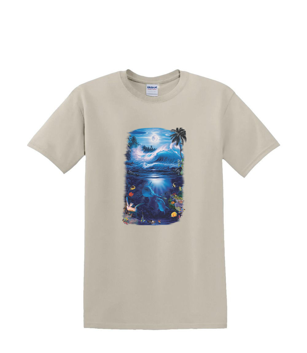Camiseta pequeña a 3xL - DOLPHIN JOYFUL espíritu vida marina resort playa diversión náutica - Imagen 19 de 36