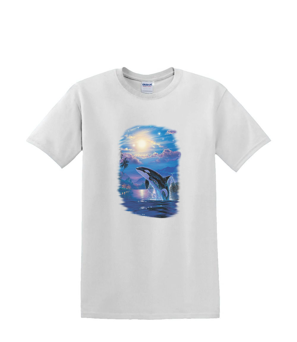 T-shirt small to 3xL - ORCA whale JOYFUL time sealife resort beach nautical fun - Picture 29 of 36