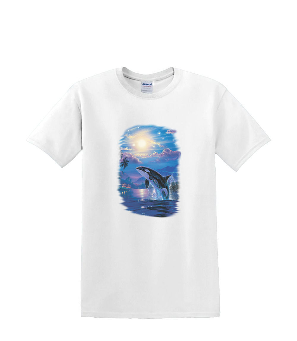 T-shirt small to 3xL - ORCA whale JOYFUL time sealife resort beach nautical fun - Picture 9 of 36