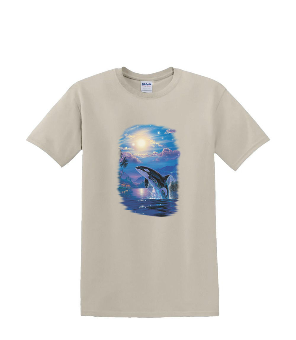 T-shirt small to 3xL - ORCA whale JOYFUL time sealife resort beach nautical fun - Picture 20 of 36