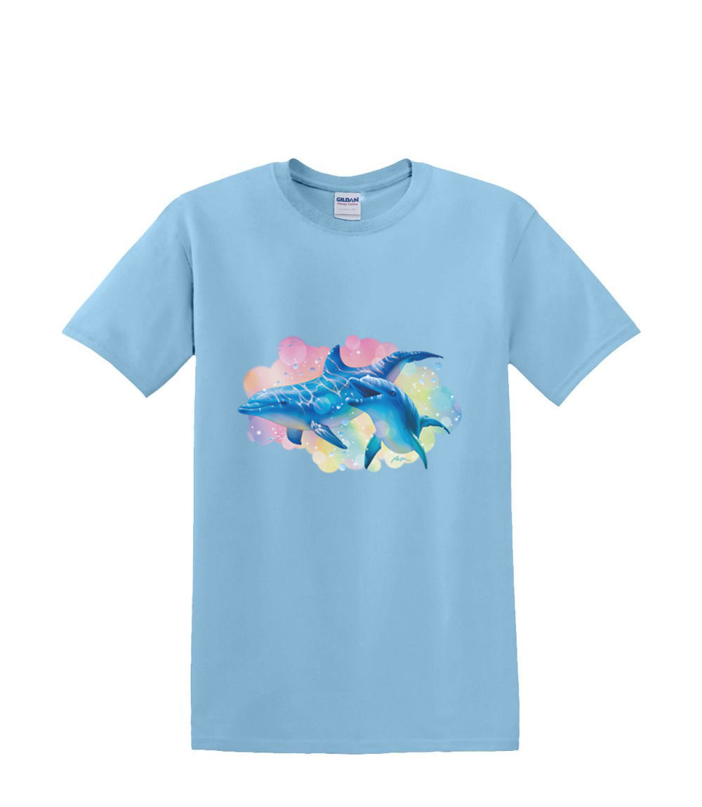 T-shirt small to 3xL DOLPHIN UNDERSEA rendezvous sealife beach nautical fun - Picture 18 of 36