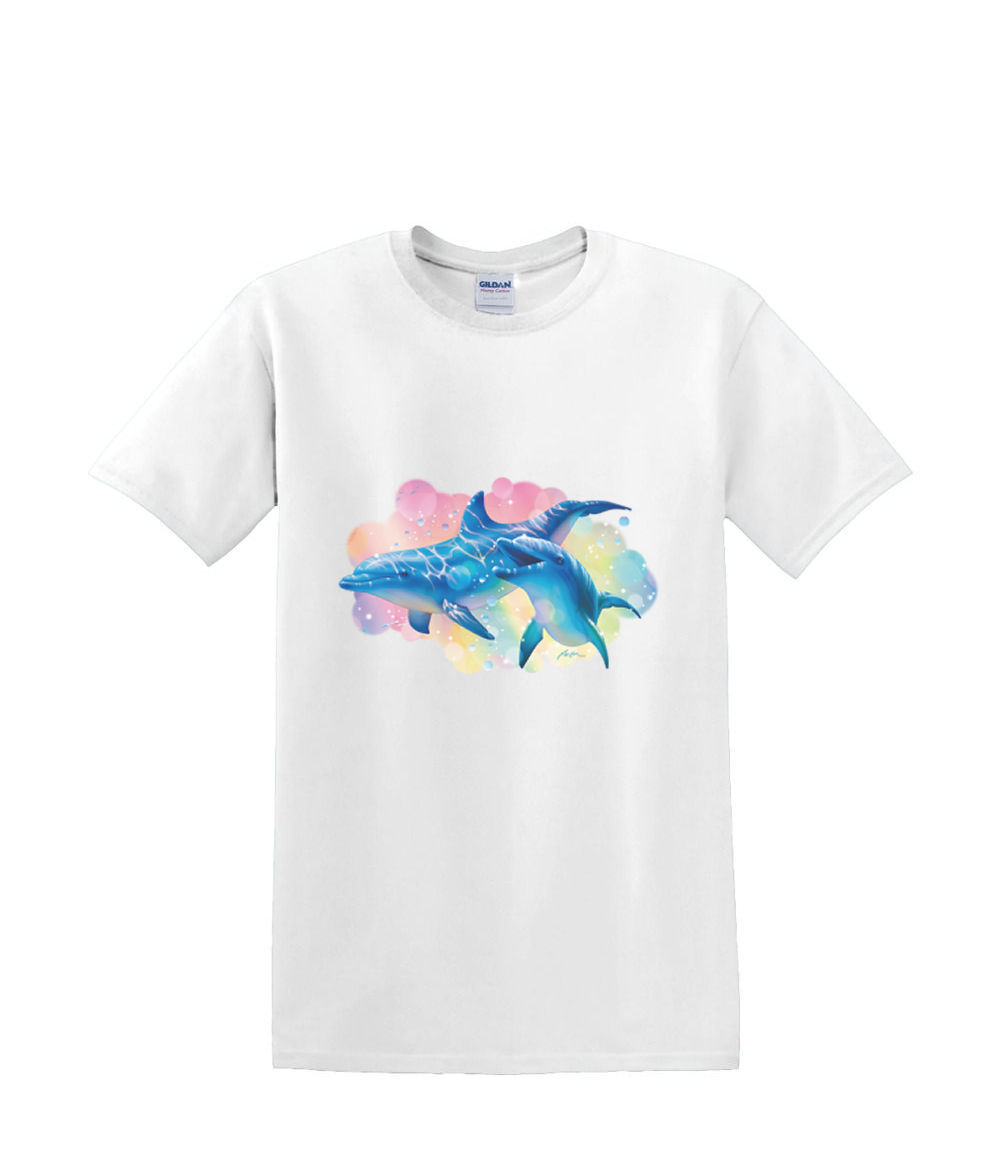 T-shirt small to 3xL DOLPHIN UNDERSEA rendezvous sealife beach nautical fun - Picture 7 of 36