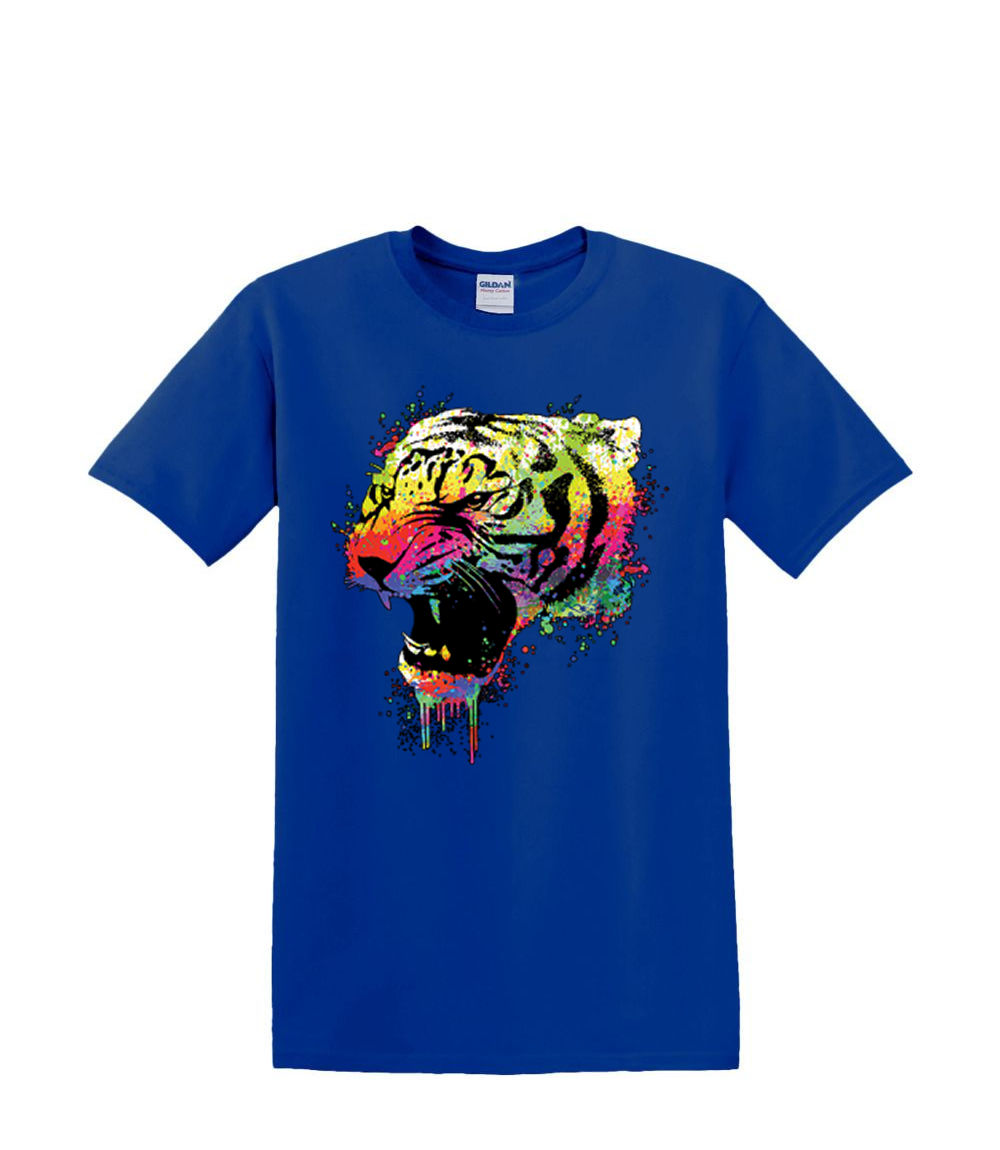 t-Shirt S to 2xl 3xl - neon TIGER PUFF animal jungle fun adult - Picture 36 of 72