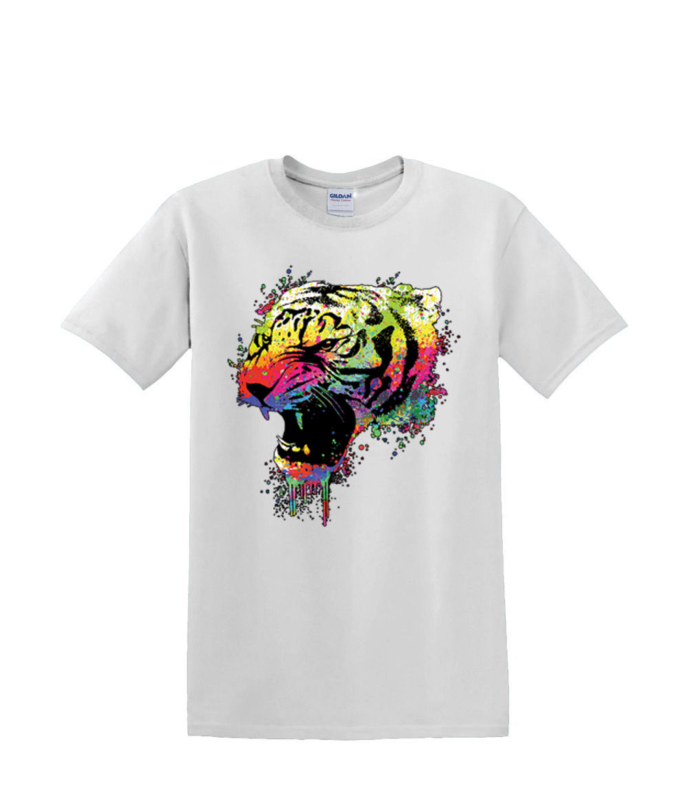 t-Shirt S to 2xl 3xl - neon TIGER PUFF animal jungle fun adult - Picture 45 of 72