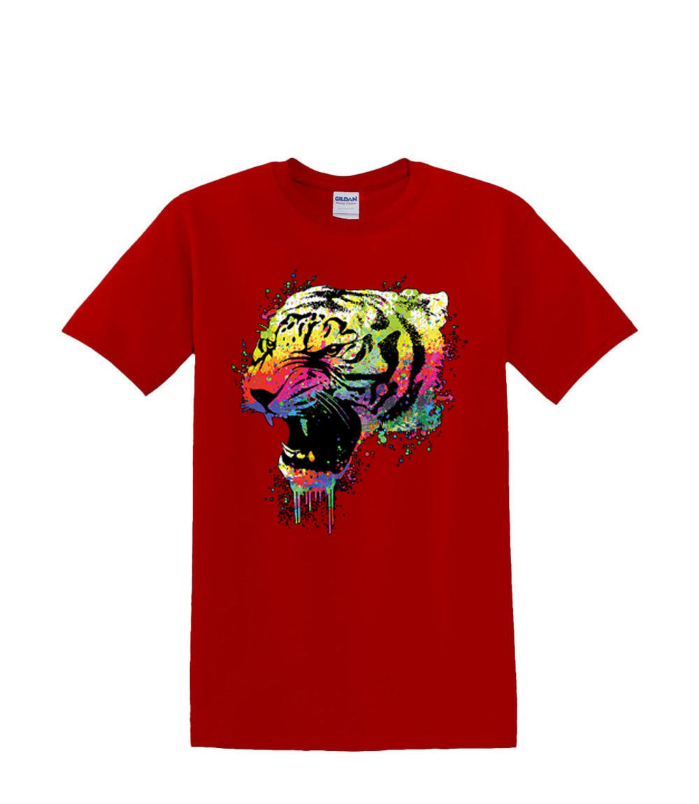 t-Shirt S to 2xl 3xl - neon TIGER PUFF animal jungle fun adult - Picture 38 of 72
