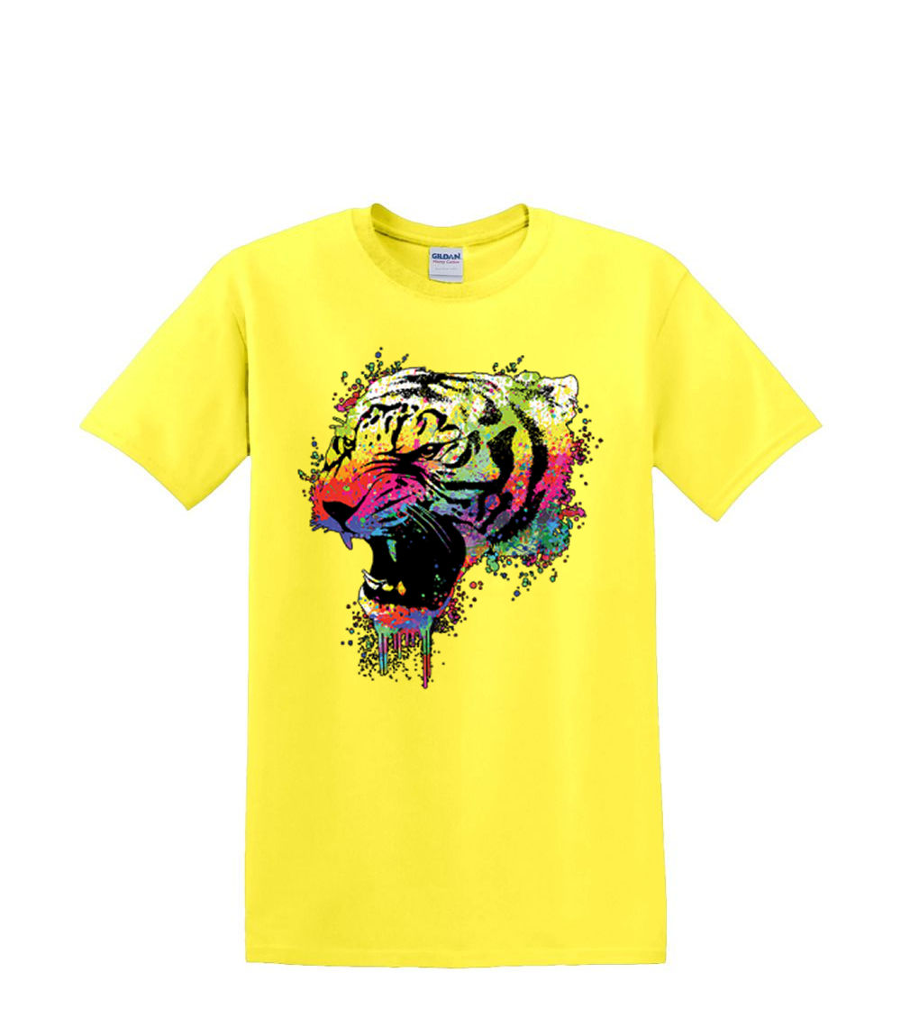 t-Shirt S to 2xl 3xl - neon TIGER PUFF animal jungle fun adult - Picture 52 of 72