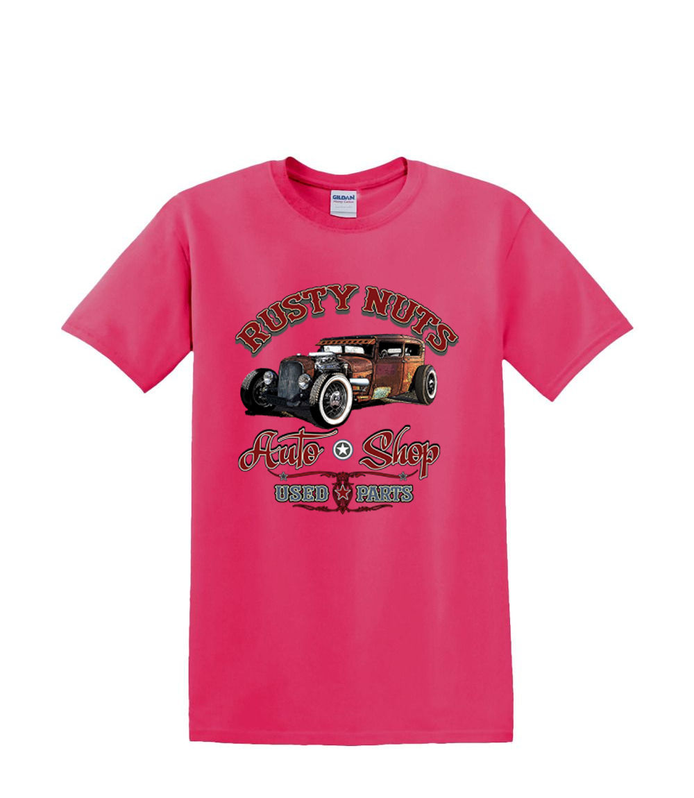 T-Shirt S to 2XL 3XL - RUSTY NUTS hotrod auto shop car fun adult - Picture 65 of 72