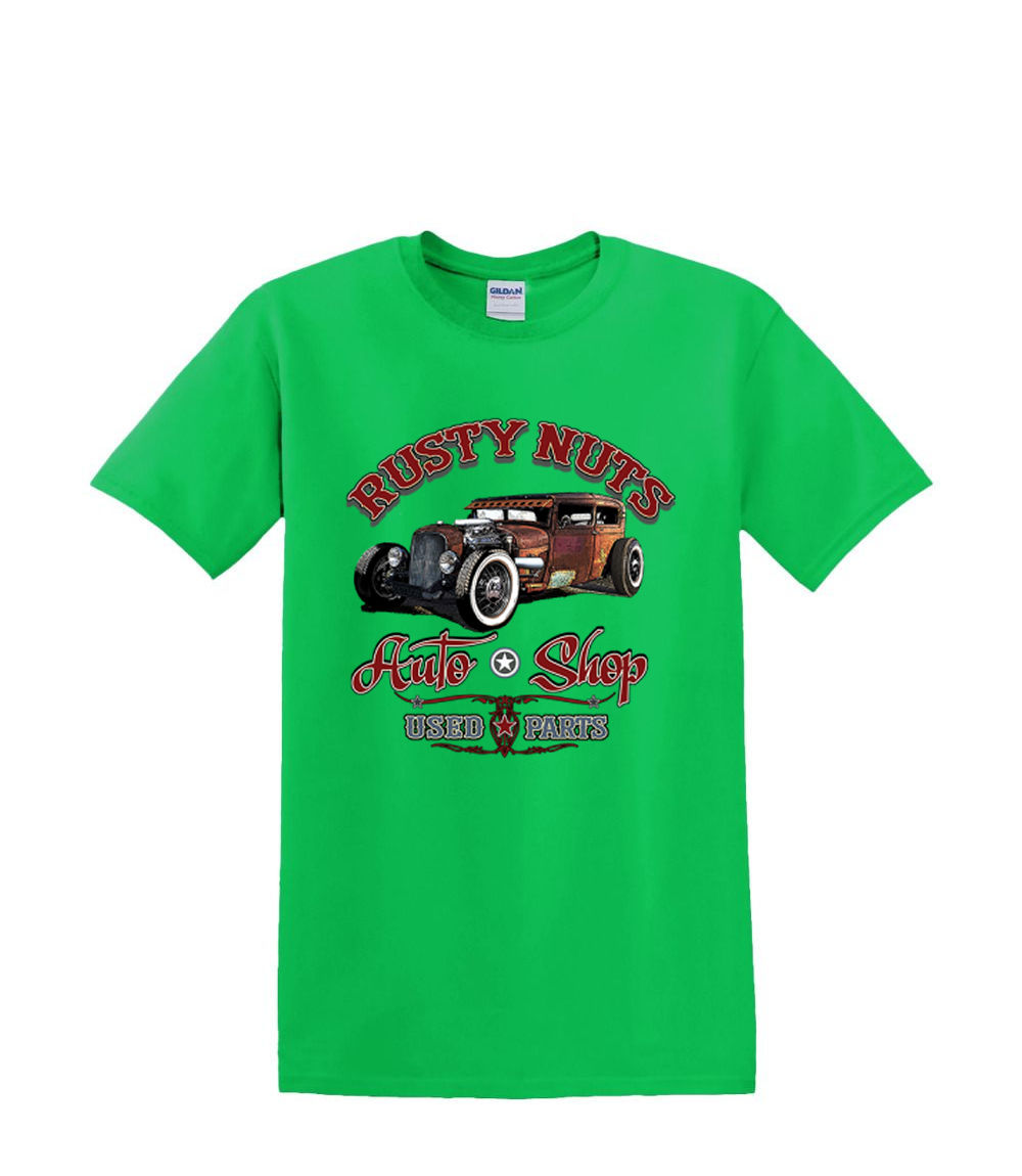 T-Shirt S to 2XL 3XL - RUSTY NUTS hotrod auto shop car fun adult - Picture 24 of 72