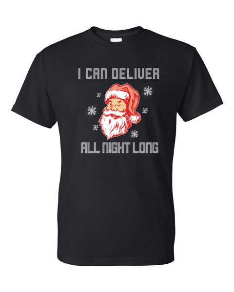CAMISETA XL 2X 3X - SANTA ENTREGA TODA LA NOCHE TRAVIESO INVIERNO / NAVIDAD - Imagen 14 de 41