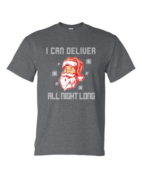 CAMISETA XL 2X 3X - SANTA ENTREGA TODA LA NOCHE TRAVIESO INVIERNO / NAVIDAD - Imagen 25 de 41