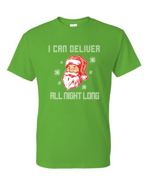 CAMISETA XL 2X 3X - SANTA ENTREGA TODA LA NOCHE TRAVIESO INVIERNO / NAVIDAD - Imagen 29 de 41