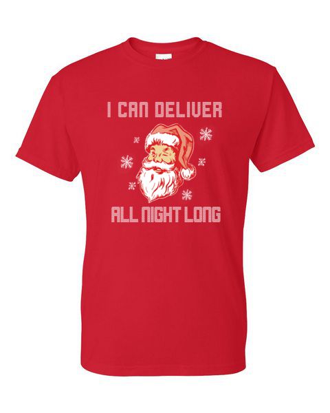 CAMISETA XL 2X 3X - SANTA ENTREGA TODA LA NOCHE TRAVIESO INVIERNO / NAVIDAD - Imagen 31 de 41