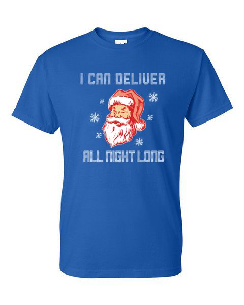 CAMISETA XL 2X 3X - SANTA ENTREGA TODA LA NOCHE TRAVIESO INVIERNO / NAVIDAD - Imagen 19 de 41