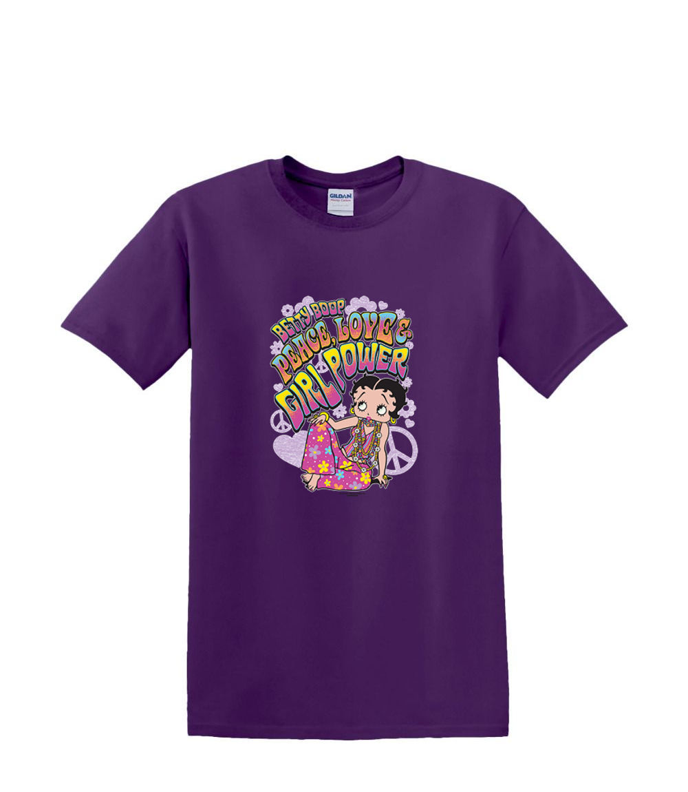 T-Shirt S to 2XL 3XL - BETTY BOOP - Peace Love - Solar Changing