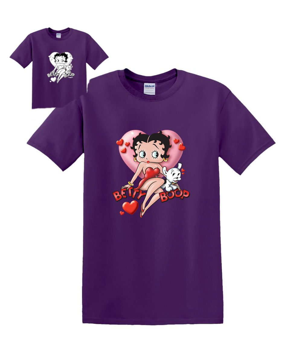 T-Shirt dalla S alla 2XL 3XL - BETTY BOOP - CUORE - Umorismo Divertente Cambia Solare Adulto - Foto 30 di 72