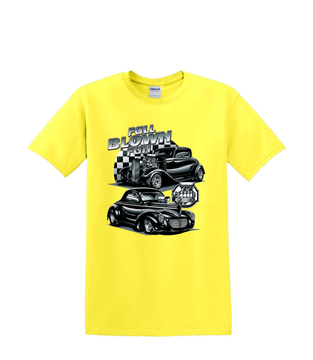 T-Shirt S to 2XL 3XL - FULL BLOWN hotrod auto car adult - Picture 53 of 72