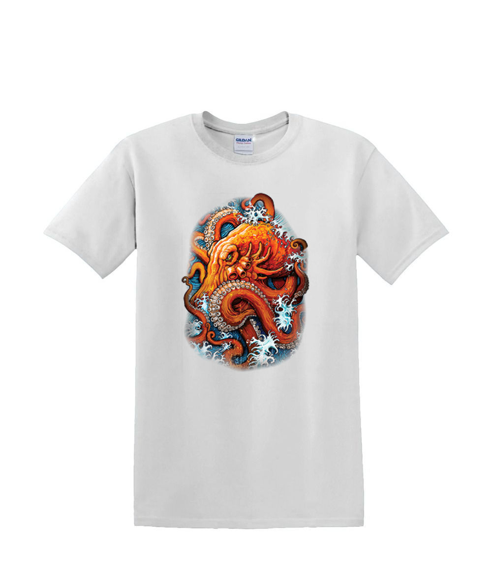 T-Shirt S to 2XL 3XL - OCTOPUS WAVES underwater nautical fun adult - Picture 47 of 72