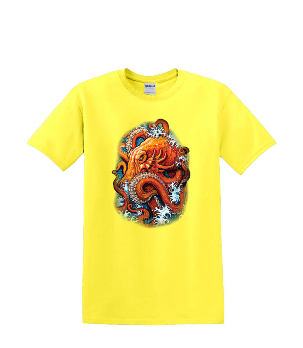 T-Shirt S to 2XL 3XL - OCTOPUS WAVES underwater nautical fun adult - Picture 50 of 72