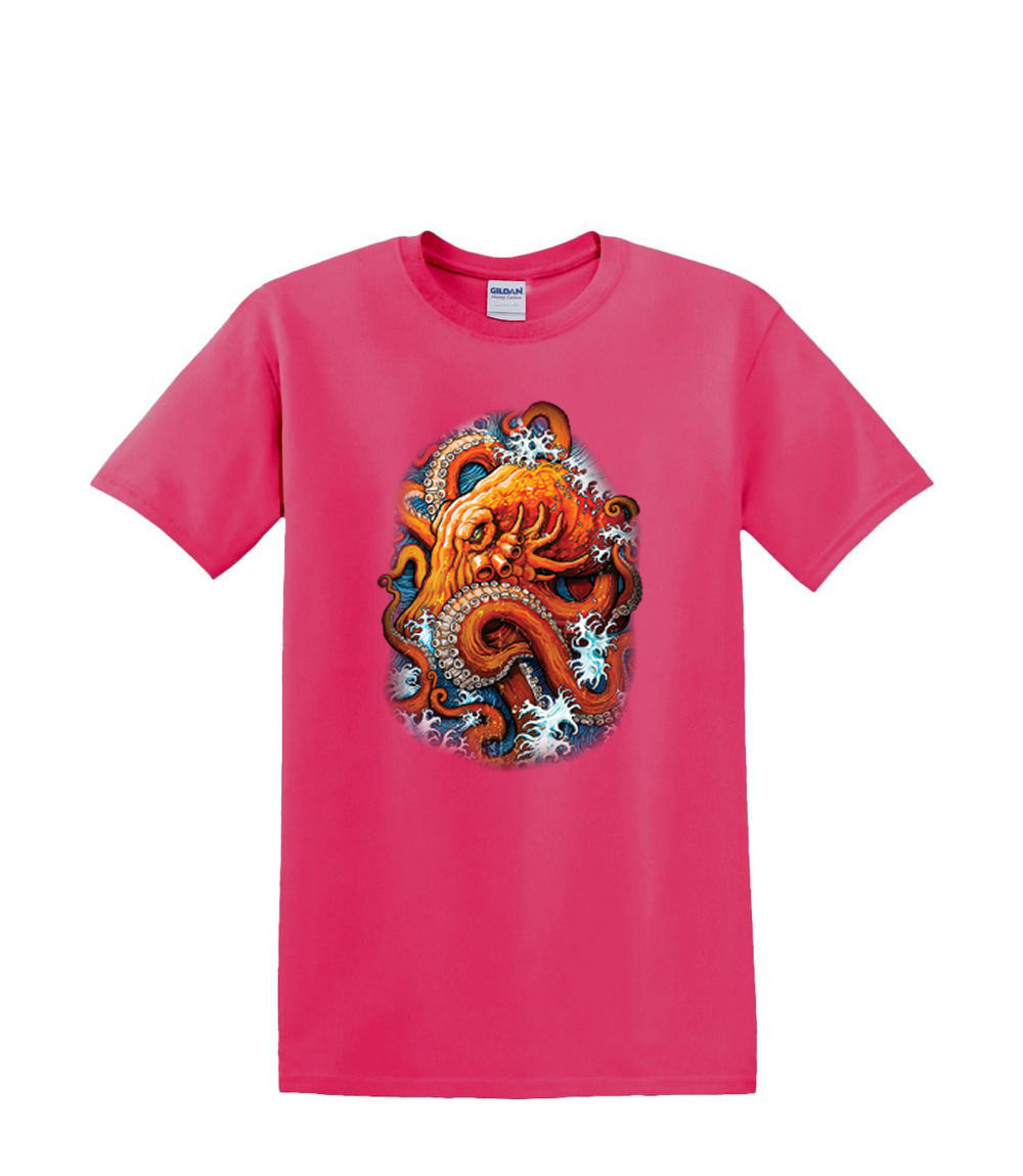 T-Shirt S to 2XL 3XL - OCTOPUS WAVES underwater nautical fun adult - Picture 61 of 72