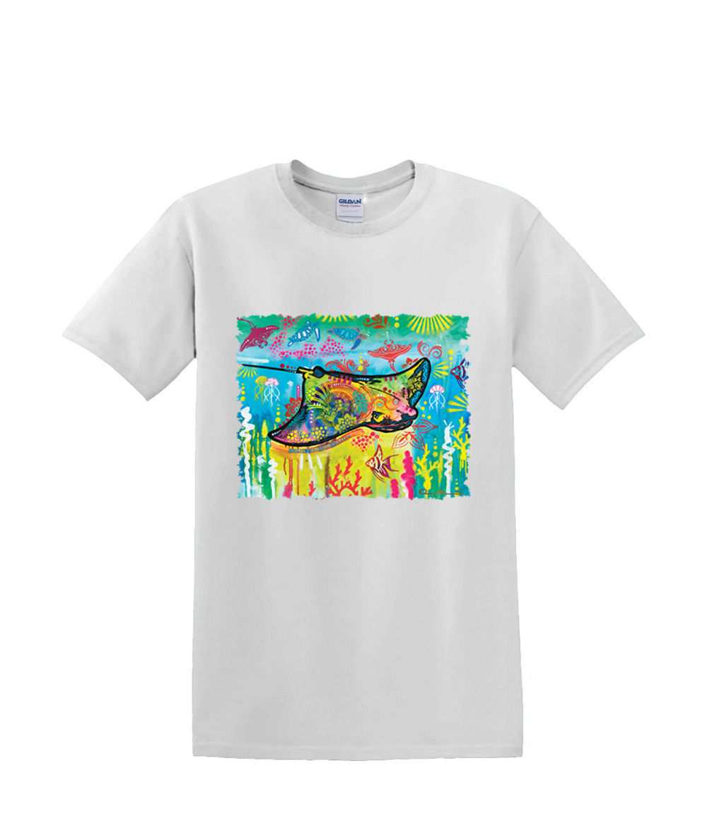 Camiseta S a 2XL 3XL - STING RAY neón bajo el agua diversión náutica adulto - Imagen 47 de 72