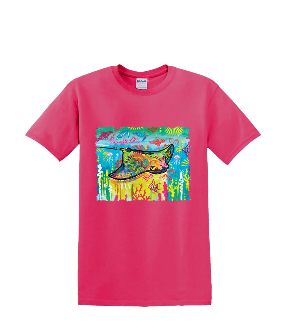 Camiseta S a 2XL 3XL - STING RAY neón bajo el agua diversión náutica adulto - Imagen 65 de 72