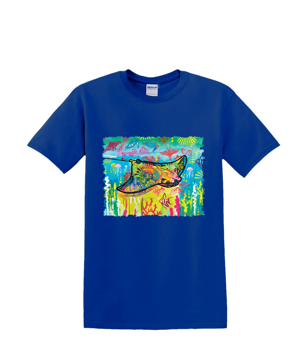 Camiseta S a 2XL 3XL - STING RAY neón bajo el agua diversión náutica adulto - Imagen 35 de 72